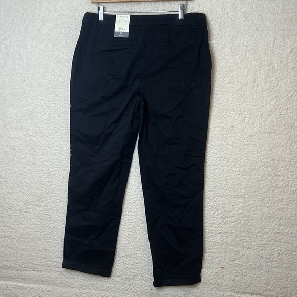 NWT Style & Co Womens Black Chino Table Straight Midrise Cotton Pants SIZE 10 - Picture 7 of 8